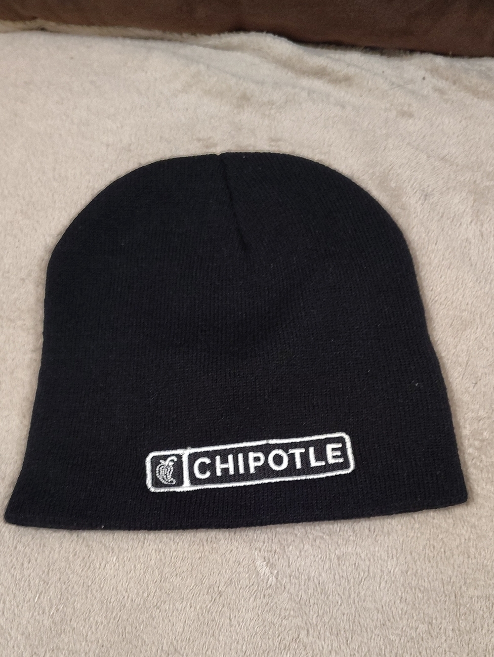 Chipotle Black Knit Beanie Hat